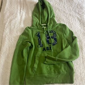 Abercrombie & Fitch Green Hoodie | Distressed A&F 18 Graphic